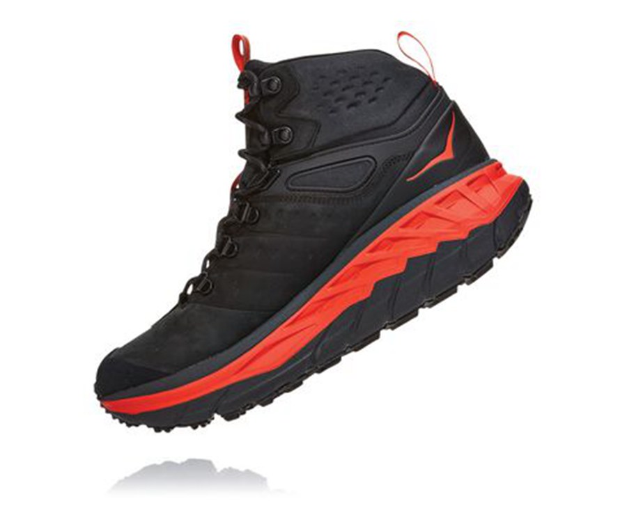 Hoka One One Yürüyüş Botları Erkek Siyah - Stinson Mid Gore-Tex - FO1032579